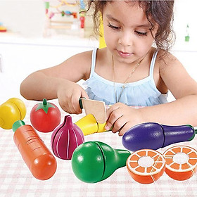 Đồ chơi cắt rau củ quả bằng gỗ Onshine cho bé