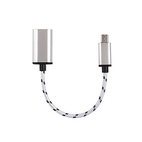 Cáp USB OTG Chuyển Đổi Micro USB Sang USB 3.0 Cho Samsung/Xiaomi - Bạc