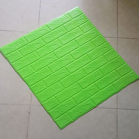 Mua Bộ 5 Tấm Xốp Dán Tường 3D Giả Gạch Xanh Lá 70cmx77cm