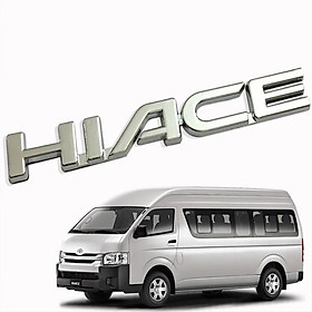 Logo Chữ Nổi HIACE Dán Trang Trí Đuôi Xe - đẹp