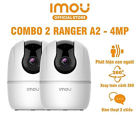 Bộ 02 Camera Wifi Imou Ranger A2 (4MP) I A42EP I Hàng chính hãng