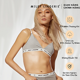 Bộ Đồ Lót Áo Có Đệm Mút Mỏng Và Quần Vải Cotton Tự Nhiên Viền Lưng Logo BeingMe Dust Star Miley Lingerie - 34/M