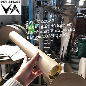 Mua Ống giấy đựng decal dày 2 ly chắc chắn có nắp thiếc 2 đầu