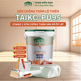 Mua  1 Kg  Sơn Chống Thấm PU (Polyurethane) TAIKOMI PU95 - Chống Thấm Sàn Lộ Thiên Đã Ốp Lát Đi Lại Nhiều
