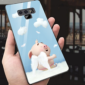 Ốp kính cường lực dành cho điện thoại Samsung Galaxy Note 9 - heo hồng - hh201