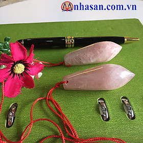 Mua Con lắc cảm xạ phong thủy đá thạch anh hồng tự nhiên
