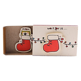 Thiệp Giáng Sinh Hộp Diêm - Wait For It Meow CM043