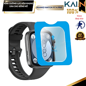 Kính cường lực Kèm Khung Dán cho đồng hồ Huawei Watch Fit 4 Pro, Kai.N Glass_ Hàng Chính Hãng
