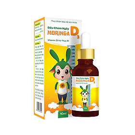 Dầu chùm ngây Moringa D3 - Bổ sung Vitamin D3 phát triển chiều cao, chống còi xương cho trẻ sơ sinh và trẻ nhỏ - Lọ 10ml