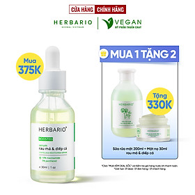 BOOSTED Serum Rau má & Diếp cá Herbario 30ml sạch mụn, thuần chay