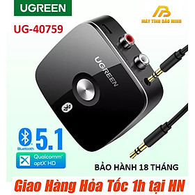 Mua Bộ Thu Bluetooth 5.0 Cho Loa. Amly Hỗ Trợ Cổng 3.5mm + Rca Ugreen 40759 - Hàng Chính Hãng