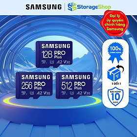 Mua Thẻ nhớ MicroSD Samsung Pro Plus U3 tốc độ tối đa 160MB/s dung lượng 128GB/ 256GB/ 512GB chính hãng