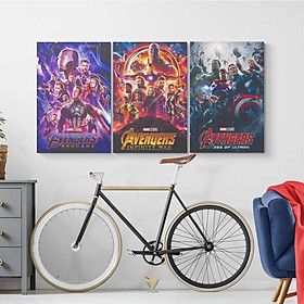 Mua Combo 3 tranh CANVAS treo tường  tranh decor KHÔNG VIỀN chủ đề MARVEL - ERGOHOME