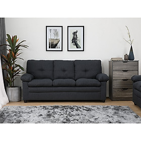 Mua Ghế sofa 3 chỗ AUGUSTA khung gỗ  đệm bọc vải cao cấp xám đậm | Index Living Mall -  Phân phối độc quyền tại Việt Nam