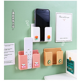 Mua Kệ Đựng Remote Để Điện Thoại Dán Tường Có Khe Sạc Nhiều HìnhTiện Lợi