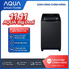 Máy giặt cửa trên Aqua Inverter 10 kg AQW-DR100JT.BK - Bảo hành 2 năm - Hỗ trợ lắp đặt - Hàng chính hãng
