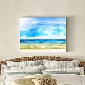 Tranh canvas treo tường Biển xanh - không khung viền