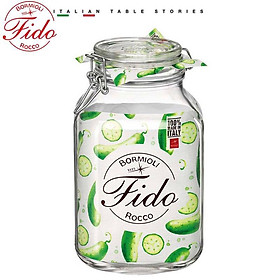 Hũ thủy tinh nắp cài Fido 2000ml (Bormioli Rocco)-Italy