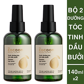 Combo 2 chai nước dưỡng tóc tinh dầu bưởi (Pomelo hair tonic) Cocoon (140ml x 2)