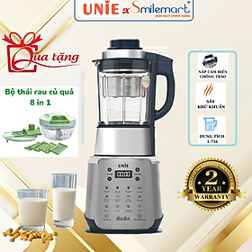 Máy Nấu Sữa Hạt, Máy Làm Sữa Hạt Unie V9S Chống Trào Sữa Gồm 8 Chức Năng Nấu, Tự Động Vệ Sinh Máy Dung Tích 1.75 Lít Công Suất 1000 W - Hàng Chính Hãng