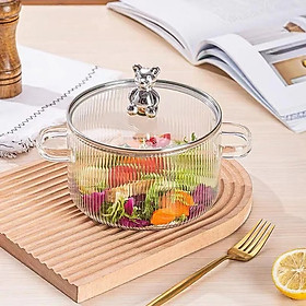 Mua Nồi Thủy Tinh Cao Cấp Dung Tích 1 7L Siêu Chịu Nhiệt  Nồi Nấu Ăn Sang Trọng Có Núm Gấu Bear Siêu Xinh