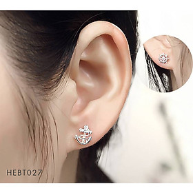 Bông hoa tai nữ bạc s925 cao cấp HEBT027 BH trọn đời