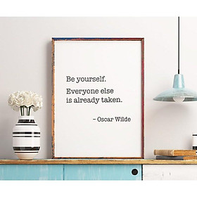 Mua Tranh in cao cấp | Typography-Oscar Wilde Quote  Motivational Print 41   tranh canvas giá rẻ