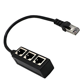 RJ45 Bộ Chia 1 Ra 3 Wys Nữ Ổ Cắm LAN Ethernet Cáp 8P8C Mở Rộng