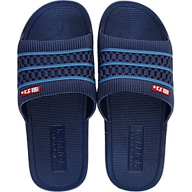 Pull back slippers for men and women models cool seasons home bathroom outdoor beach thick bottom wear comfortable breathable stripes color summer trend models HL3523-1 blue 40 yards