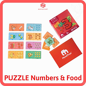 Hình ảnh Đồ Chơi Xếp Hình MyndToys My First Puzzle - Numbers & Food Dành Cho Các Bé Trên 2 Tuổi