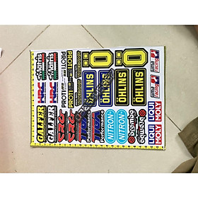Set logo nhãn hiệu đồ chơi xe máy
