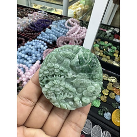 Mặt dây chuyền tranh sơn thủy đá ngọc phỉ thúy