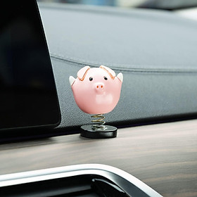 Xe động vật dễ thương bobblehead dashboard trang trí trang trí trang trí nội thất (lợn)