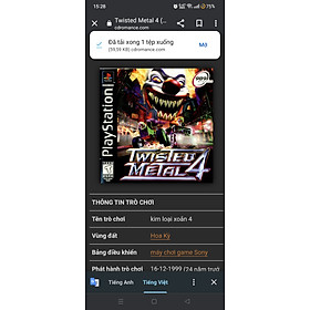 Hình ảnh Game ps1  twisted metal 4