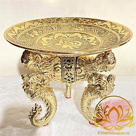 Mua Dĩa Chò Trưng Trái Cây Thờ Cúng Bằng Đồng Cao 23cm