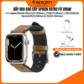 Dây Đeo Spigen Band Retro Fit cho Apple Watch Series (49mm/45mm/44mm/42mm) – Thiết kế tinh tế, hàng chính hãng