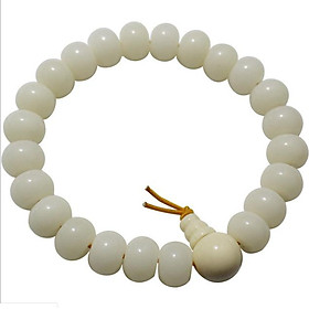 Vòng tay nam nữ bồ đề trắng hạt dẹt VG18