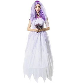 Halloween Zombie Ghost Bride Costume Dress Cosplay Halloween Fancy Dress