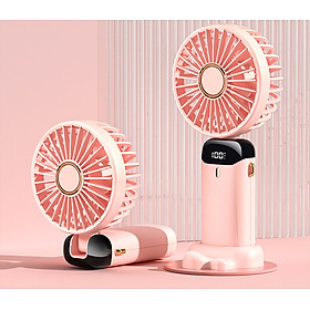 Mua Quạt Sạc Mini Màn Hình Hiển Thị Kỹ Thuật Số Hiện Đại  5 Tốc Độ Gió Mạnh Mẽ  Dung Lượng Pin Cao Siêu Bền Bỉ  Khuyết Tán Tinh Dầu Thơm  Hàng Nhập Khẩu
