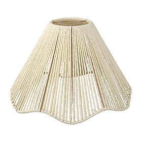 Lamp Shade Bohemian Light Shade Dustproof Decor Handwoven Rope Woven Lampshade Ceiling Lantern Cover for Home Cafe Hallway House Dining Room