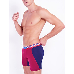 Quần lót nam boxer "Chuyển động" Hunk Active Cool túi Kangaroo đặt theo chiều dọc màu đỏ phối đen