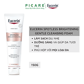 Sữa Rửa Mặt Tạo Bọt Trắng Da Eucerin Utra White Spotless (150g)