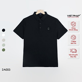 Áo Polo Nam VIỆT PHÁP Form Basic Chất liệu Cotton Pique co giãn thấm hút mồ hồi tốt 2A003