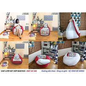 Mua Vỏ ghế lười Babykid vải da lộn mềm (không hạt xốp) được chọn màu