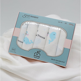 K001 Set 5 Khăn sữa sợi tre lụa La pomme