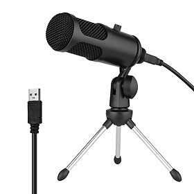 USB Condenser Microphone Set Profession Microphone System with Foldable Mic Tripod USB Power Cord for Recording Live