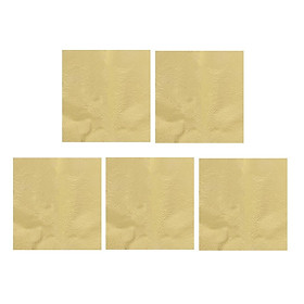 5 Sheets Gold Leaf Gilding for Art Craft Decoration Silver 9x9cm