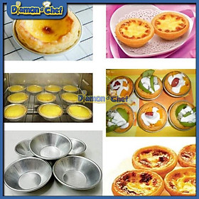 10 Khuôn Nhôm Trơn Tròn Nướng Bánh Tart (7*5*2.2)