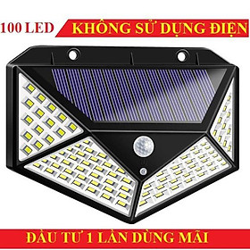 Mua Đèn cảm biến hồng ngoại năng lượng mặt trời 100 led 3 chế độ sáng  Đèn năng lượng mặt trời  đèn led
