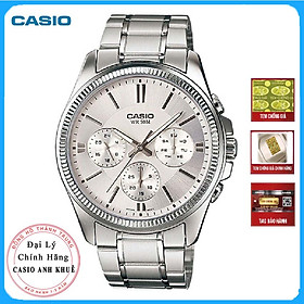 Đồng Hồ Nam Casio MTP-1375D-7AVDF Kim Lịch Nhỏ Mặt Trắng